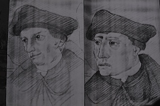 Infrared Cleric Underdrawings from The Painting